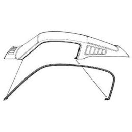 Roof edge gasket, Fastback/ pair 64-66