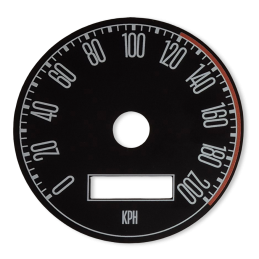 Autocollant de compteur de vitesse 200Km/ h 67-68