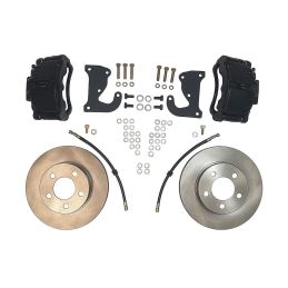 Front Disc Brakes Conversion from Drums, Black 65-73