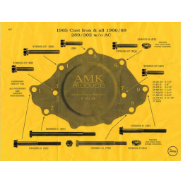 Vandens siurblio tvirtinimo varžtai 64-68 289 302