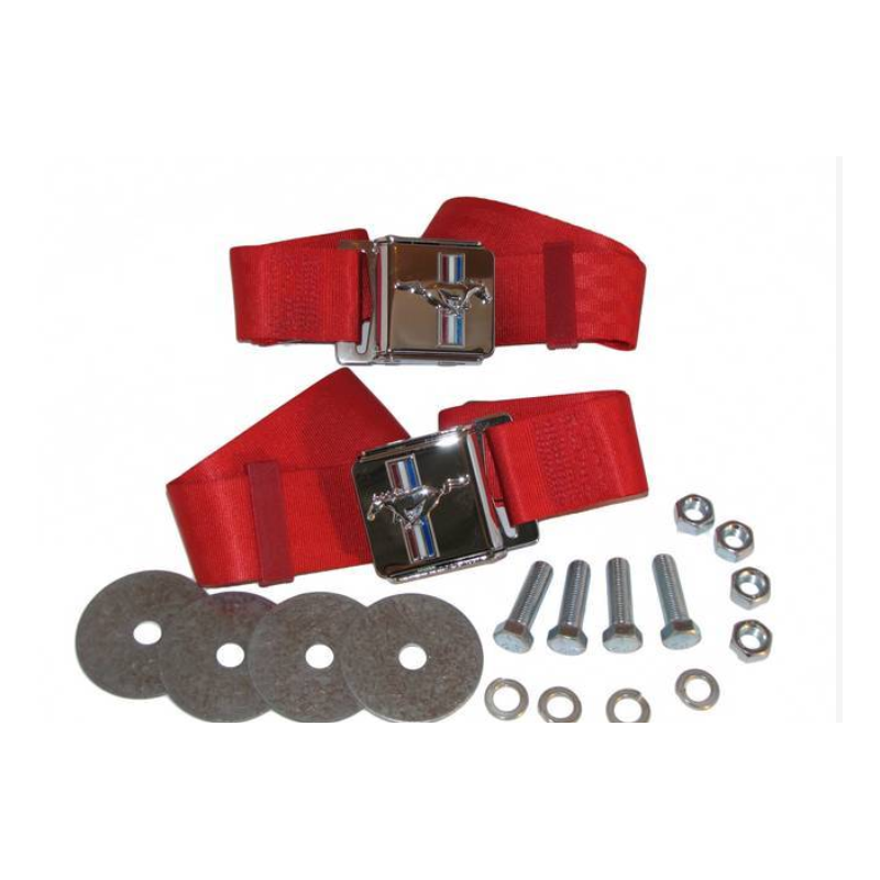 Kit de ceinture de sécurité avec motif cheval, rouge clair 64-70