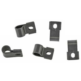 Clips of turn signal wiring harness to the hood 67-68