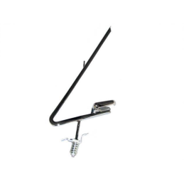 Triangular door window frame with handle without glass, right 68