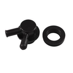Brake booster check valve with rubber, 2 ports 64-73