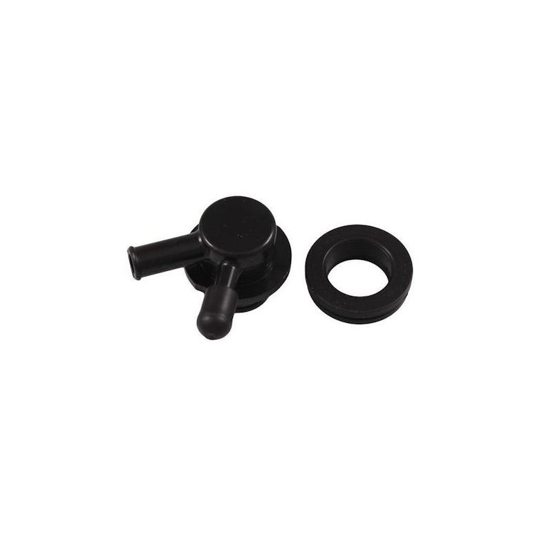 Brake booster check valve with rubber, 2 ports 64-73