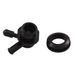 Brake booster check valve with rubber, 2 ports 64-73