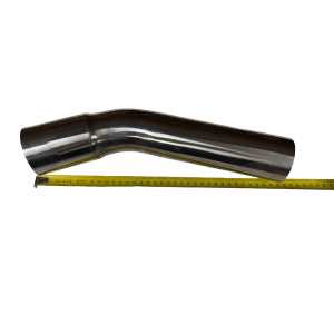 Abgewinkeltes 2" Universal-Auspuffrohr aus Edelstahl 36cm