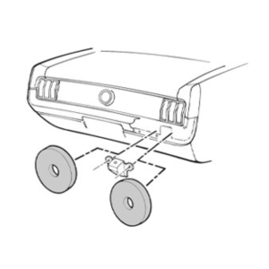 Rondelles de fixation de pare-chocs arrière pour carrosserie 64-73/ 4 pcs.