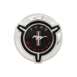 Fuel Cap - Chrome/Black - Tri-Bar Pony 67