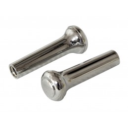 Door pins chrome pair 68-73