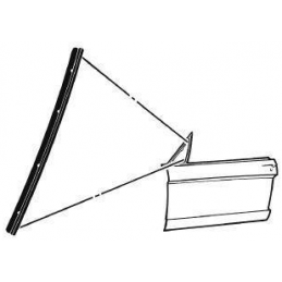 Joint vitre triangulaire devant (vertical) 64-66