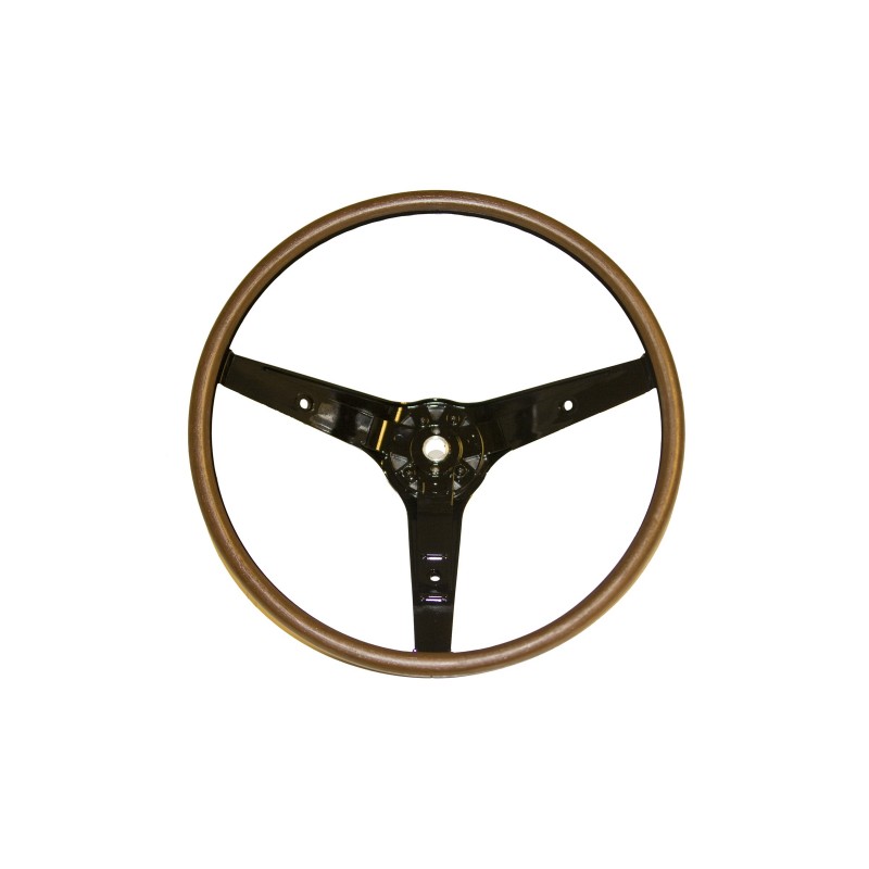 Steering wheel deluxe 3 spoke wood look 69