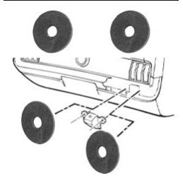 Gasket under rear bumper bracket (4 pieces) 64-73