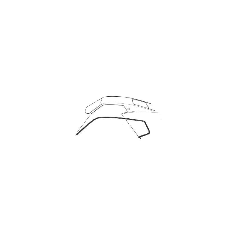 Roof edge gutter seals, Fastback (pair) 69-70 Roof edge gutter seals, Fastback (pair) 69-70
