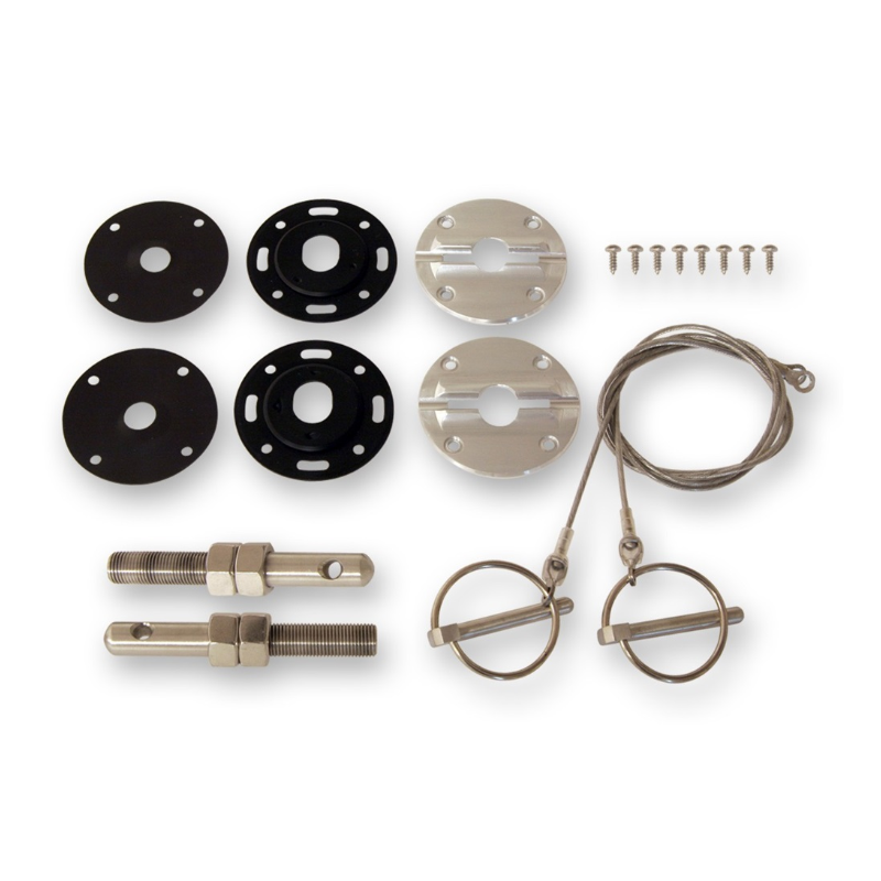 Știfturi de capotă, oțel inoxidabil, grile din aluminiu - 64-73