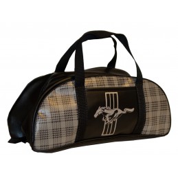 Geantă mică în carouri cu sigla Ford Mustang 64-73