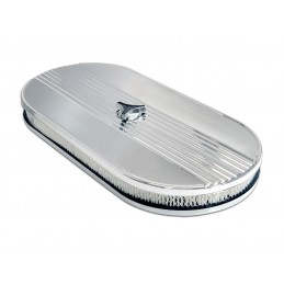 Air filter oval chrome 64-73