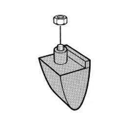 Butée caoutchouc triangle avant 67-69