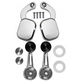 Kit maniglia porta e alzacristallo con pulsanti neri Fastback 68