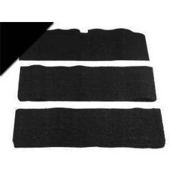 Folding rear seat carpet 100% nylon, black 69-70