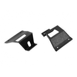 Cover plate rear seat lock left Fastback 67-68