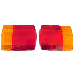 Taillight lens with amber turn signals, pair, 64-66