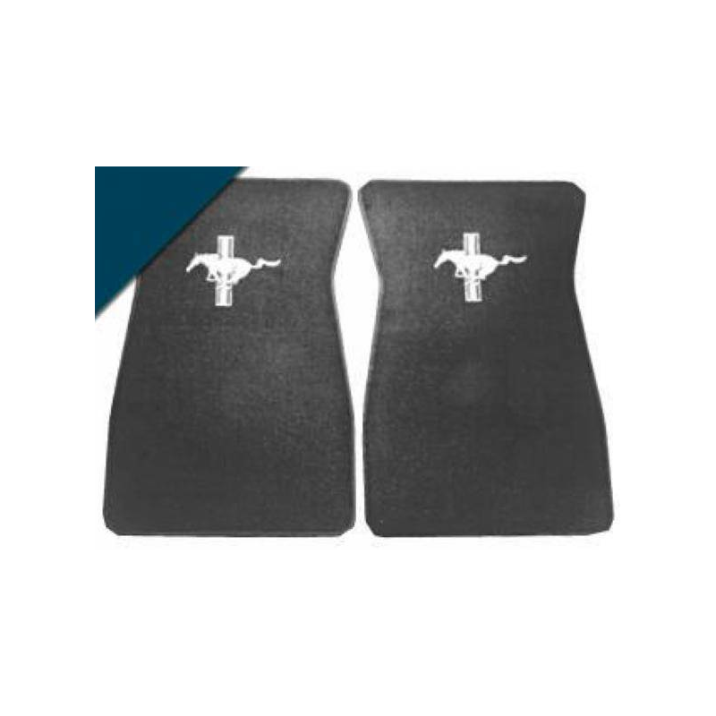 Floor mats with pony logo (dark blue, set) 64-73