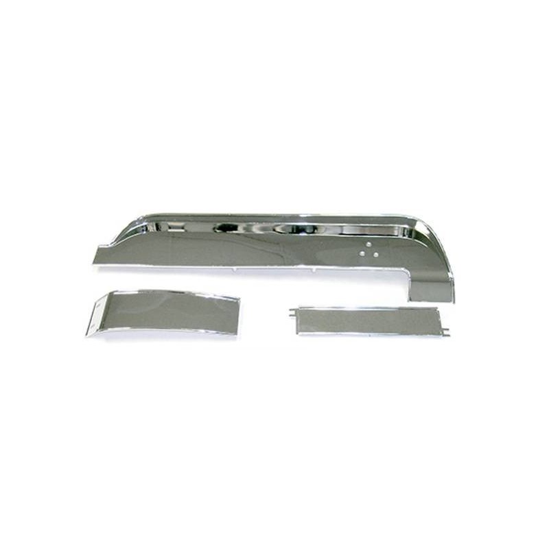Rivestimento cruscotto deluxe, cromato (senza decorazioni) in 3 pezzi 67-68 Rivestimento cruscotto deluxe, cromato (senza decorazioni) in 3 pezzi 67-68