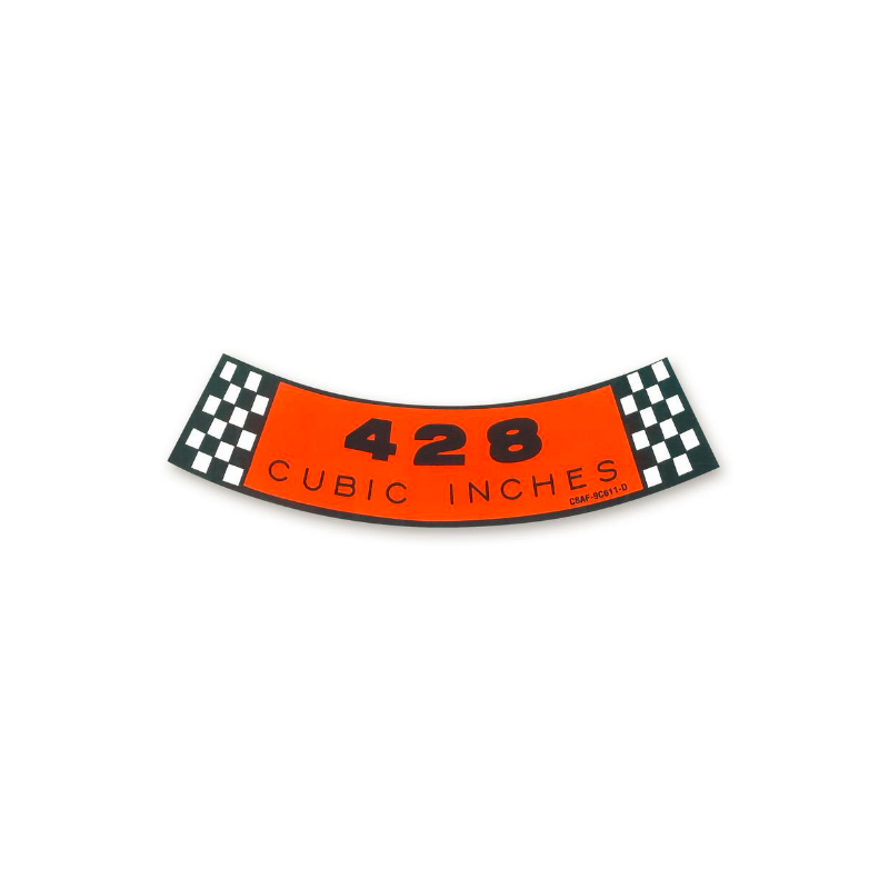 Sticker for air filter 428 4V, Mustang 1969 Sticker for air filter 428 4V, Mustang 1969