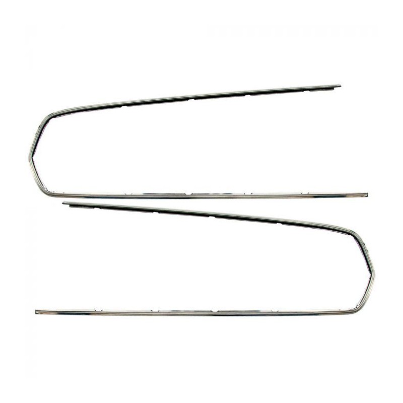 Baguette de garniture du panneau de porte en acier inoxydable poli 67 Baguette de garniture du panneau de porte en acier inoxydable poli 67