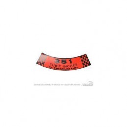 Adesivo filtro aria - 351 4V Premium Fuel 69