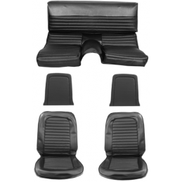 Fundas de asiento Fastback negro completo 66