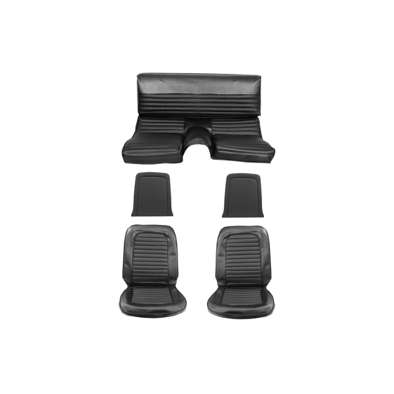 Fundas de asiento Fastback negro completo 66