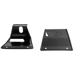 Rear seat latch cover plate, pair, Fastback 67-68