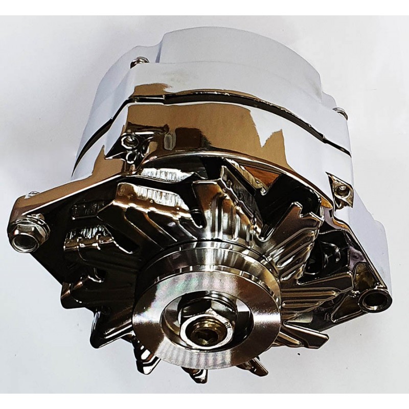 Alternator 100A, chrome, GM Style 65-73