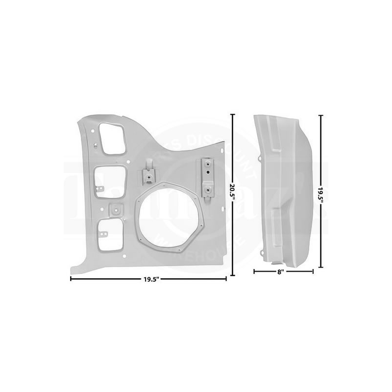 A-pillar sheet metal footwell inside left 69-70 A-pillar sheet metal footwell inside left 69-70