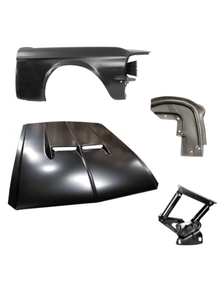 Mustang 1971-73 Fenders, Hoods, Splash shield & Hood hinges