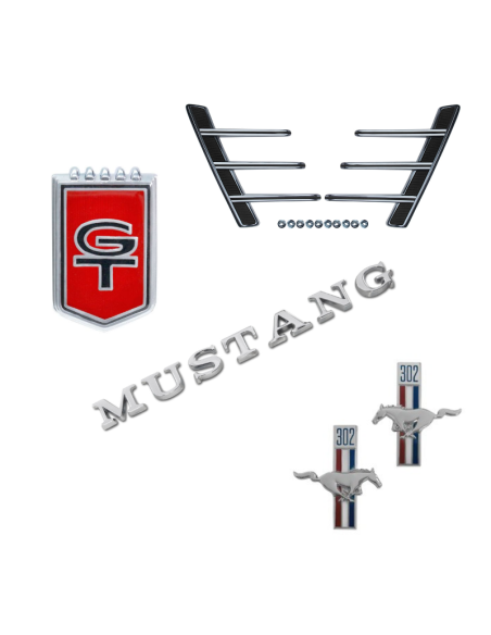 Mustang 1967 Emblems, Ornaments, Letters, GT, Shelby, Pony